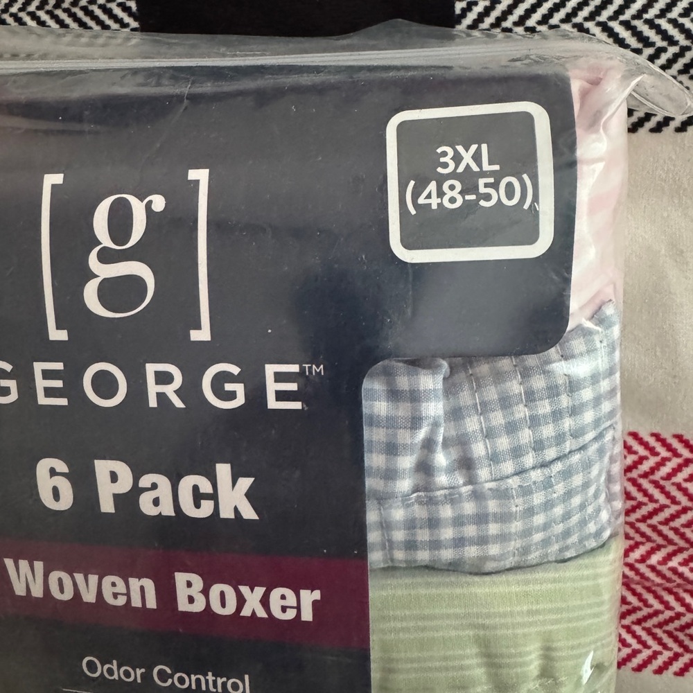 New George Men's Woven Boxer 6-Pack - Assorted Colors 3XL - Picture 3 of 4